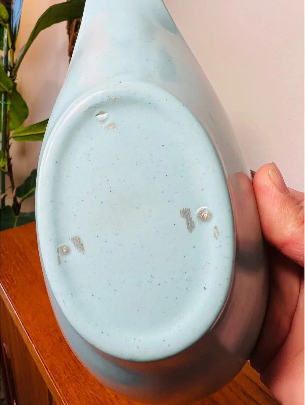 Vintage Mid Century Metlox Poppy Trails Del Rey Gravy Boat MCM Blue Speckled